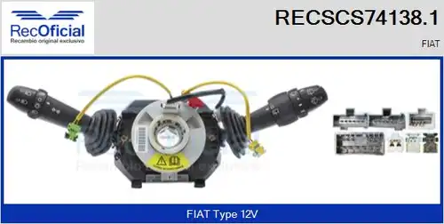 превключвател на кормилната колона RECOFICIAL RECSCS74138.1