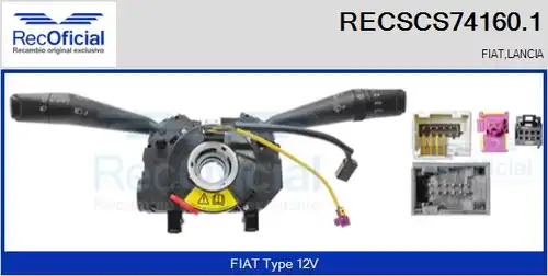 превключвател на кормилната колона RECOFICIAL RECSCS74160.1