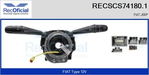 превключвател на кормилната колона RECOFICIAL RECSCS74180.1