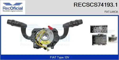 превключвател на кормилната колона RECOFICIAL RECSCS74193.1