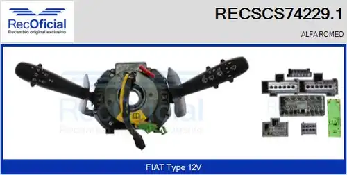 превключвател на кормилната колона RECOFICIAL RECSCS74229.1