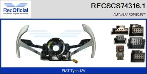 превключвател на кормилната колона RECOFICIAL RECSCS74316.1