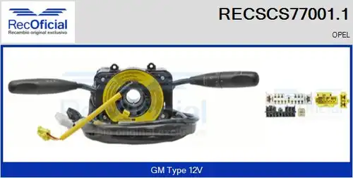 превключвател на кормилната колона RECOFICIAL RECSCS77001.1