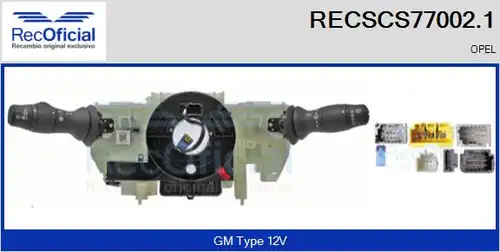 превключвател на кормилната колона RECOFICIAL RECSCS77002.1