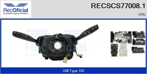 превключвател на кормилната колона RECOFICIAL RECSCS77008.1