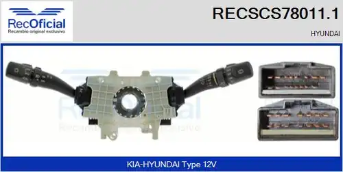 превключвател на кормилната колона RECOFICIAL RECSCS78011.1