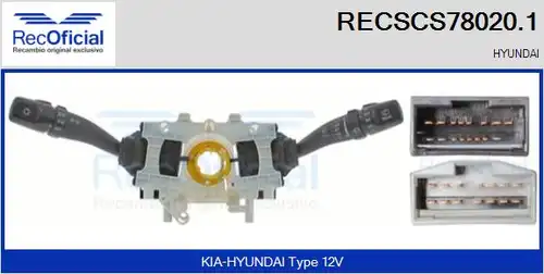 превключвател на кормилната колона RECOFICIAL RECSCS78020.1