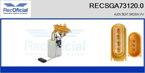 горивопроводен елемент (горивна помпа+сонда) RECOFICIAL RECSGA73120.0