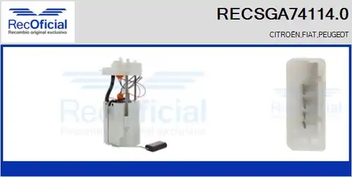 горивопроводен елемент (горивна помпа+сонда) RECOFICIAL RECSGA74114.0