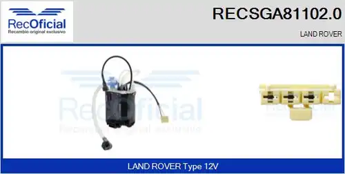 горивопроводен елемент (горивна помпа+сонда) RECOFICIAL RECSGA81102.0