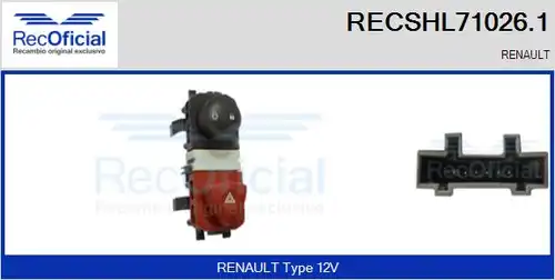 ключ за аварийни мигачи RECOFICIAL RECSHL71026.1