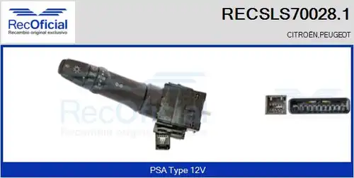 превключвател на кормилната колона RECOFICIAL RECSLS70028.1