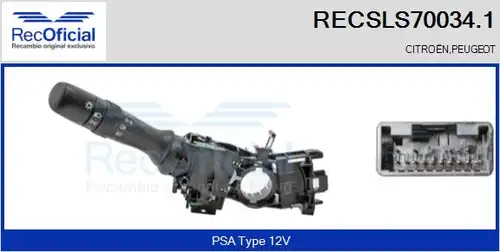 превключвател на кормилната колона RECOFICIAL RECSLS70034.1