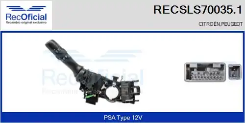 превключвател на кормилната колона RECOFICIAL RECSLS70035.1