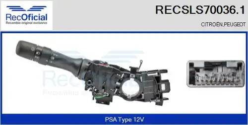 превключвател на кормилната колона RECOFICIAL RECSLS70036.1