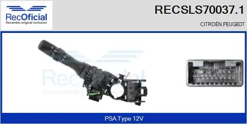 превключвател на кормилната колона RECOFICIAL RECSLS70037.1