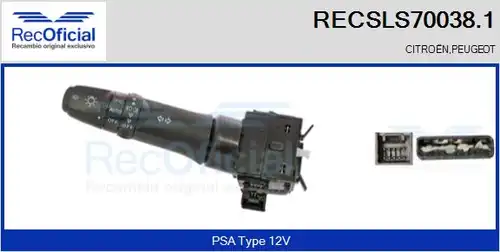 превключвател на кормилната колона RECOFICIAL RECSLS70038.1