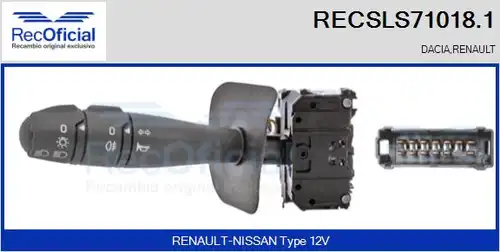 превключвател на кормилната колона RECOFICIAL RECSLS71018.1