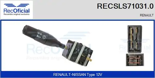 превключвател на кормилната колона RECOFICIAL RECSLS71031.0