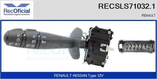 превключвател на кормилната колона RECOFICIAL RECSLS71032.1