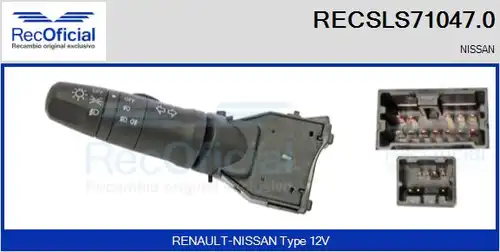 превключвател на кормилната колона RECOFICIAL RECSLS71047.0