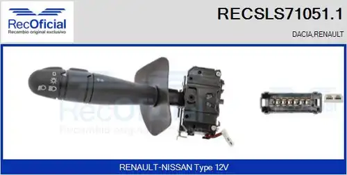 превключвател на кормилната колона RECOFICIAL RECSLS71051.1