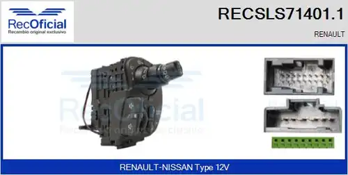 превключвател на кормилната колона RECOFICIAL RECSLS71401.1