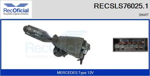 превключвател на кормилната колона RECOFICIAL RECSLS76025.1