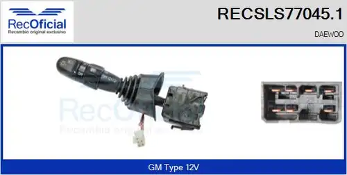 превключвател на кормилната колона RECOFICIAL RECSLS77045.1