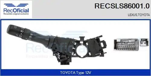 превключвател на кормилната колона RECOFICIAL RECSLS86001.0