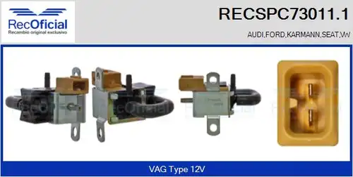 преобразувател на налягане, регулиране на изпускателната сис RECOFICIAL RECSPC73011.1