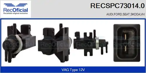 преобразувател на налягане, регулиране на изпускателната сис RECOFICIAL RECSPC73014.0