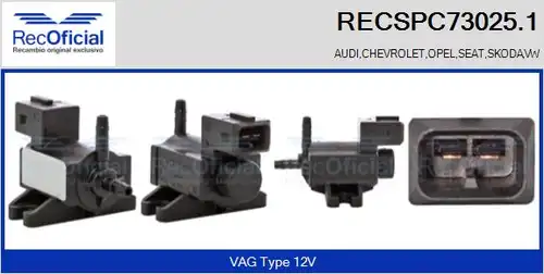 преобразувател на налягане, регулиране на изпускателната сис RECOFICIAL RECSPC73025.1