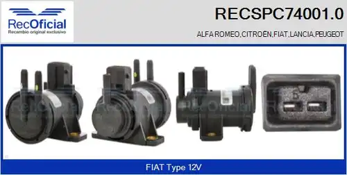 преобразувател на налягане, регулиране на изпускателната сис RECOFICIAL RECSPC74001.0