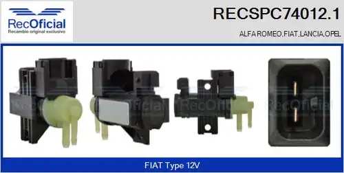 преобразувател на налягане, регулиране на изпускателната сис RECOFICIAL RECSPC74012.1