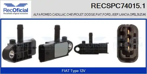 преобразувател на налягане, регулиране на изпускателната сис RECOFICIAL RECSPC74015.1