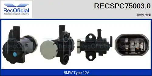 преобразувател на налягане, регулиране на изпускателната сис RECOFICIAL RECSPC75003.0