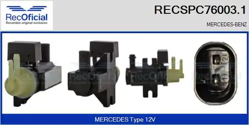 преобразувател на налягане, регулиране на изпускателната сис RECOFICIAL RECSPC76003.1