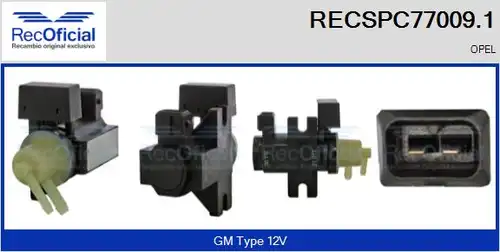 преобразувател на налягане, регулиране на изпускателната сис RECOFICIAL RECSPC77009.1