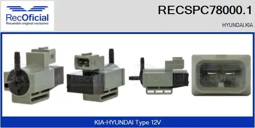 преобразувател на налягане, регулиране на изпускателната сис RECOFICIAL RECSPC78000.1