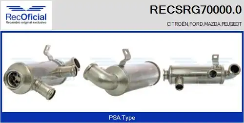 Охладител, ЕГР система RECOFICIAL RECSRG70000.0