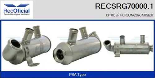 Охладител, ЕГР система RECOFICIAL RECSRG70000.1