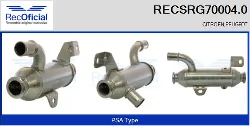 Охладител, ЕГР система RECOFICIAL RECSRG70004.0