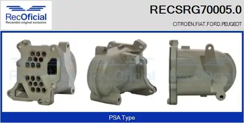 Охладител, ЕГР система RECOFICIAL RECSRG70005.0