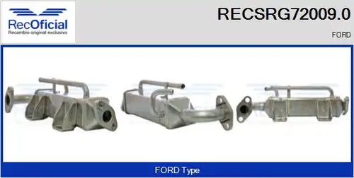 Охладител, ЕГР система RECOFICIAL RECSRG72009.0