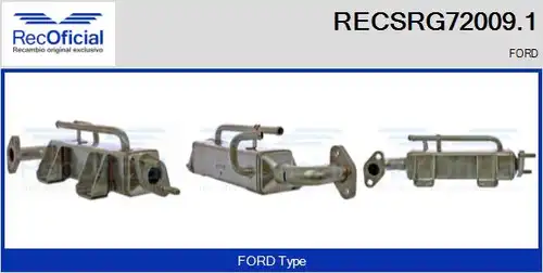 Охладител, ЕГР система RECOFICIAL RECSRG72009.1