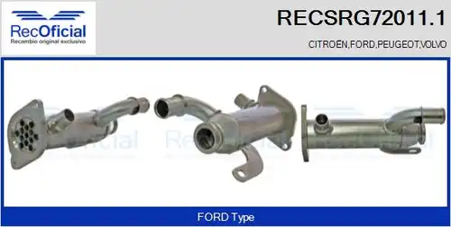 Охладител, ЕГР система RECOFICIAL RECSRG72011.1