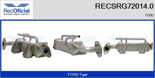 Охладител, ЕГР система RECOFICIAL RECSRG72014.0