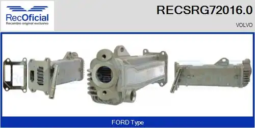 Охладител, ЕГР система RECOFICIAL RECSRG72016.0