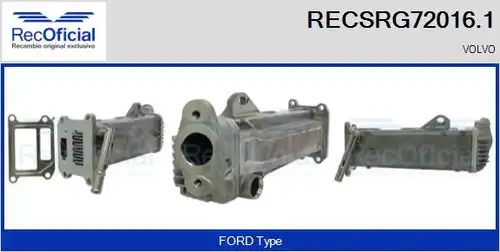 Охладител, ЕГР система RECOFICIAL RECSRG72016.1